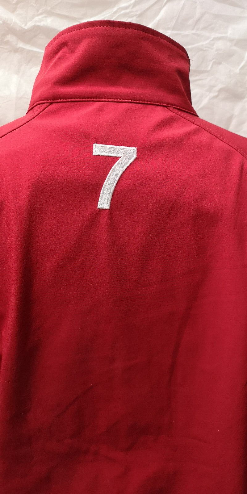 British Army Red Base Layer Soft Shell Jacket with Polish Eagle and Number 7 Insignia Size M
