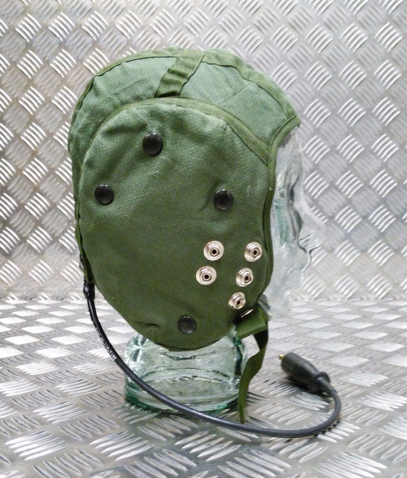 Flying Helmet Inner Type G Pilots Liner Green With Wire Loom