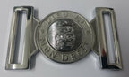 "DIEU ET MON DROIT" Ceremonial Chrome Buckle Locket