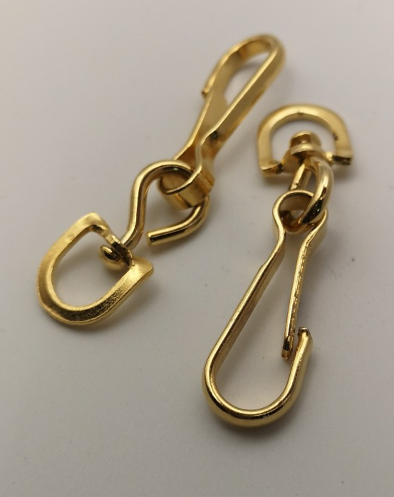 Lanyard Hooks/Clips Swivel Brass Coloured
