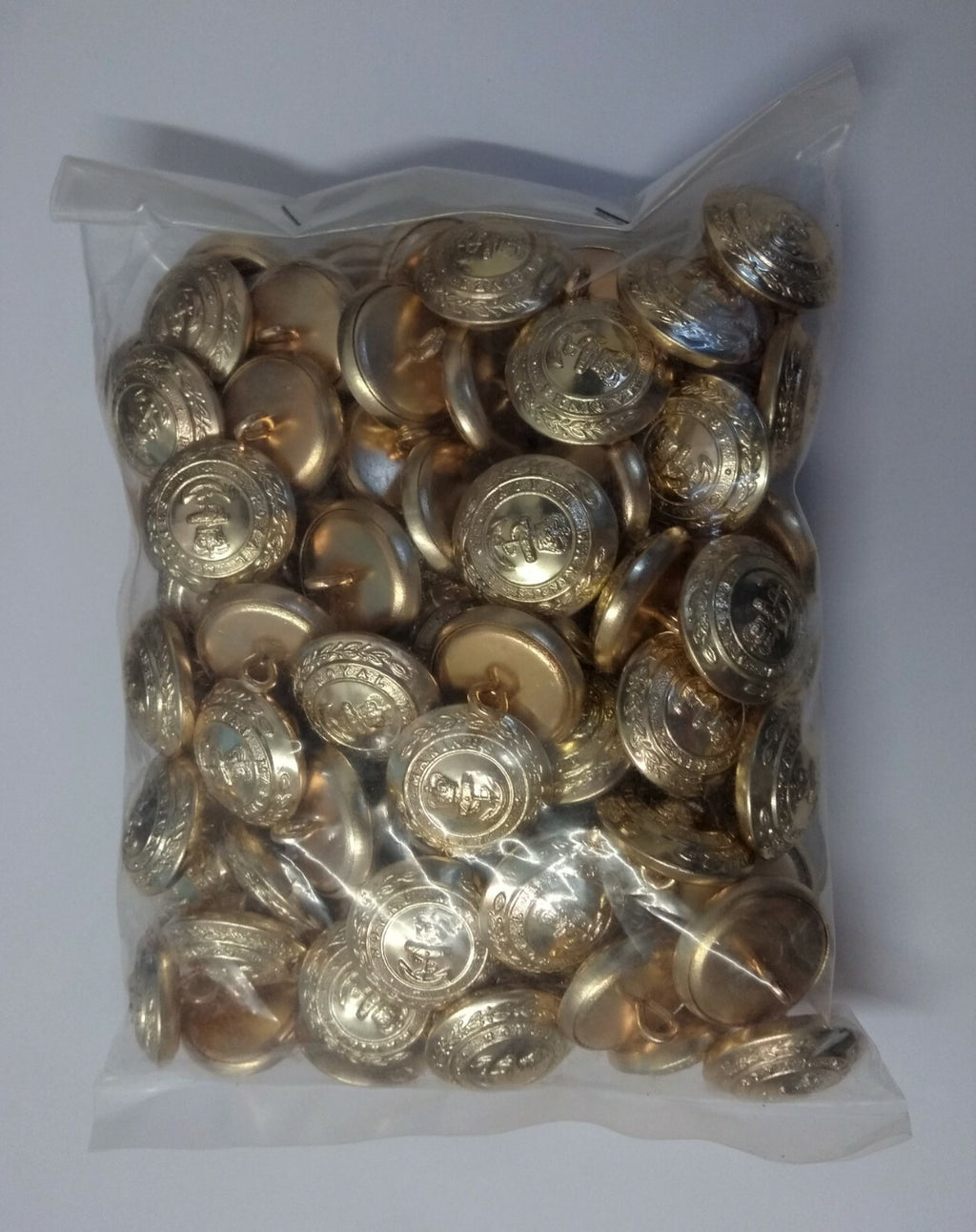 Genuine British Royal Marines RM Insignia No1 Dress Buttons Size 38L x 100 - NEW