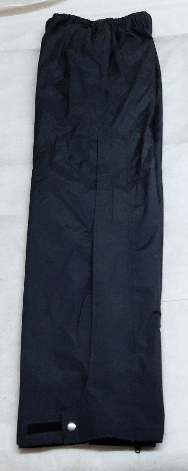 Black Waterproof Trousers Rip Stop Material Mesh Lining Elasticated Waist  34"