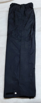 Black Waterproof Trousers Rip Stop Material Mesh Lining Elasticated Waist  34"