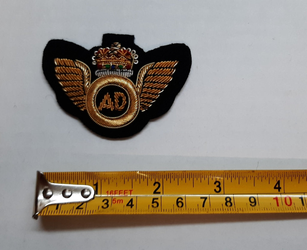 No1 Badge Air Despatch Wings (AD) British Forces Embroidered (Black) Arm Patch