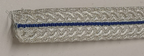 Silver Mylar Lace with Royal Blue Centre Stripe 19mm for Sword Slings