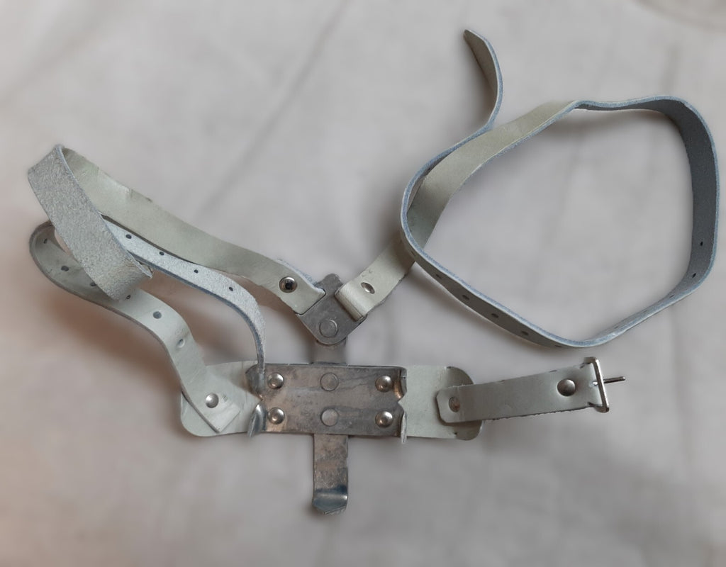 Crampon Boot Spikes British Tri Service Chrome Leather Straps One Size
