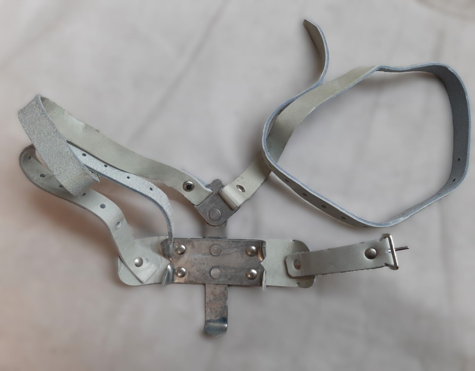Crampon Boot Spikes British Tri Service Chrome Leather Straps One Size