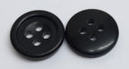 Vintage Army Buttons Old Pattern British Matt Black 4 Hole Size 23L / 15mm