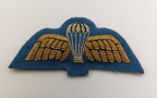 Parachutist Wings Badge British Embroidered Gold on Light Blue