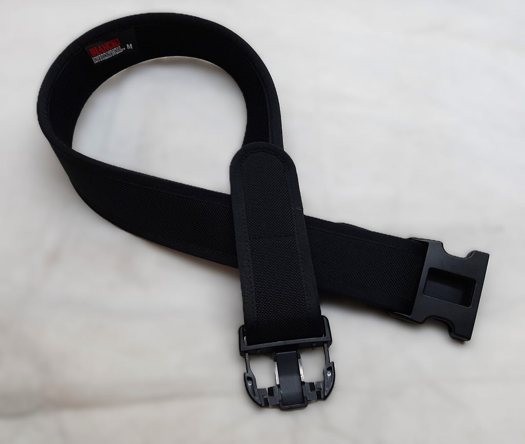 Black Waist Belt Duty Load Carrying British Bianchi Cordura 3 Point QR Buckle