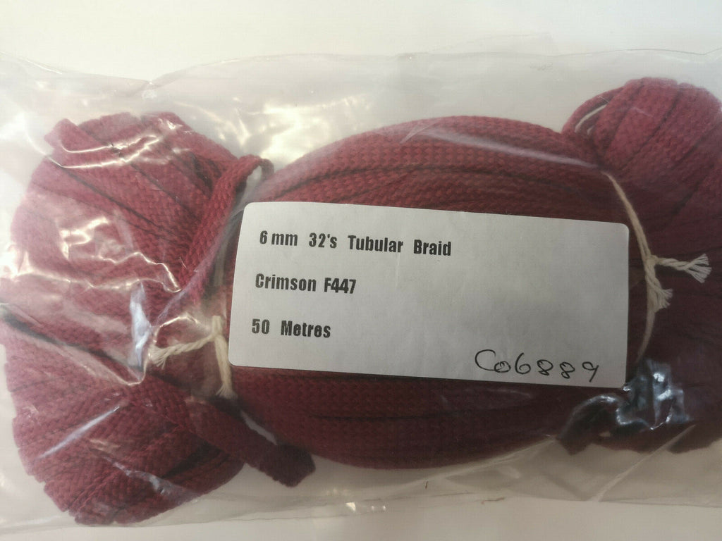 Brigadier / Staff Colonel Gorget Tabs Crimson Red Braided Cord 6mm Plait Design