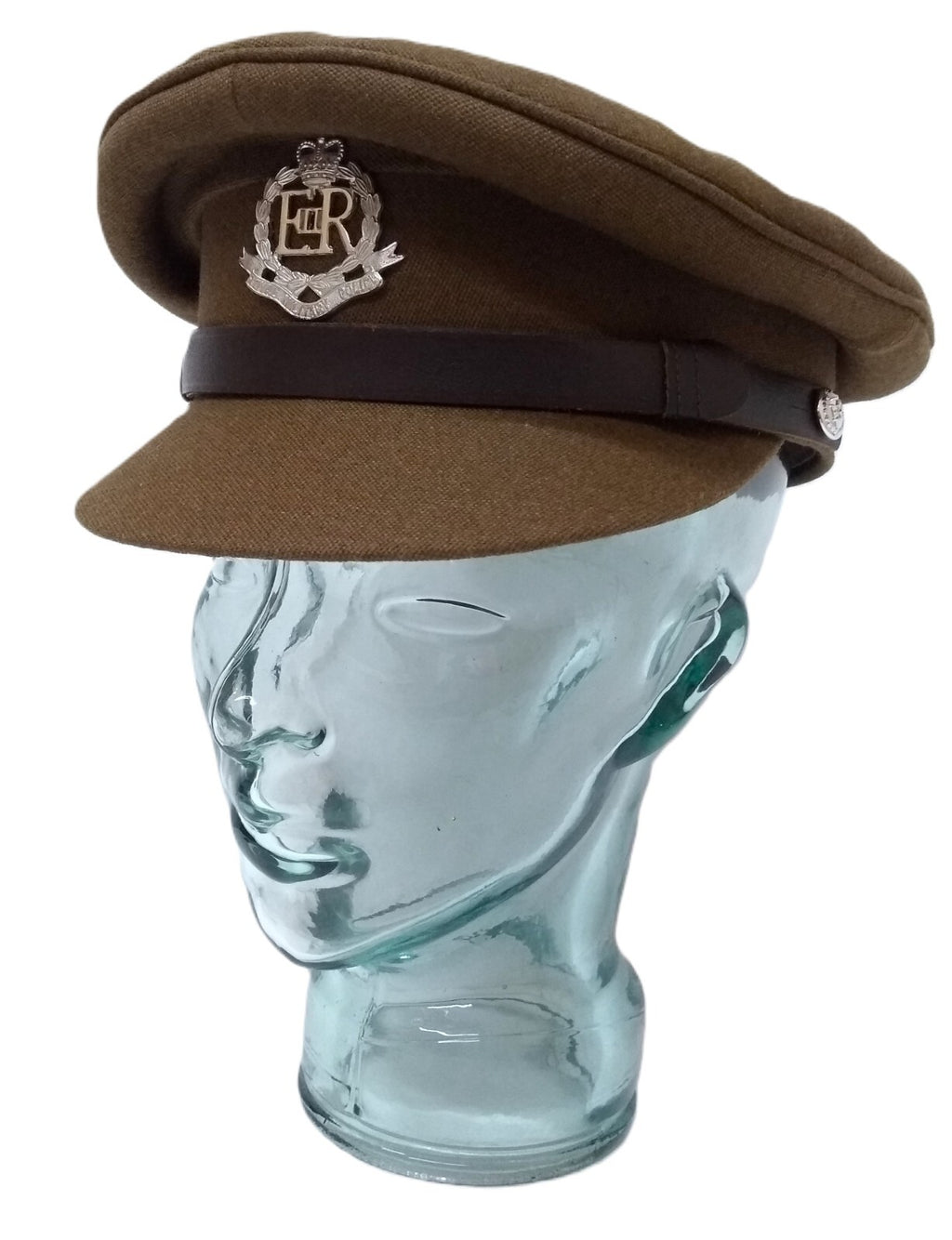 No2 Hat RMP Army Style Badge & Brown Chin Strap Goldings 56cm