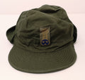 Swedish Army Green M59 Combat Fatigue Baseball Cap Hat with Blue Officers Badge