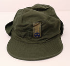 Swedish Army Green M59 Combat Fatigue Baseball Cap Hat with Blue Officers Badge