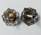 Genuine Issue Small 15.8mm Chrome Rose Ornament Decorations X2 STD153