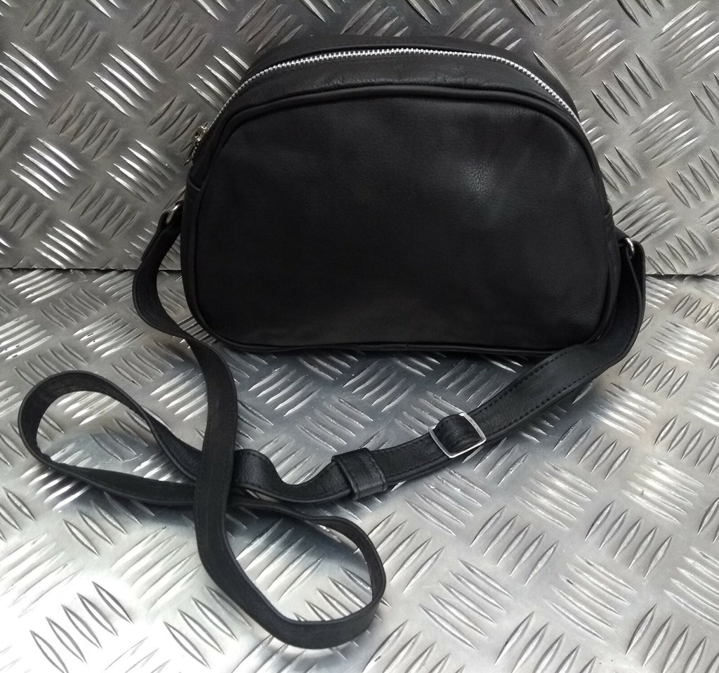 Genuine Hobson Uniform Issue Officers Black Leather Shoulder Zipped Handbag