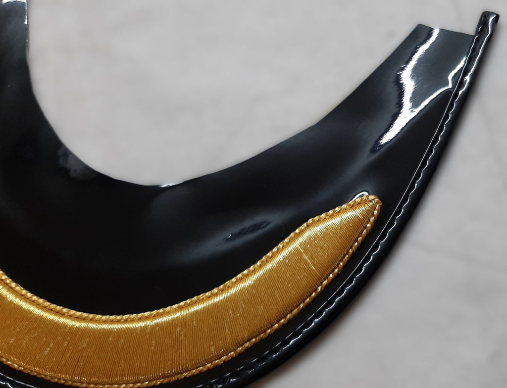 Field Ofc Peak British 20mm Gold Bar Visor for Dress Hat / Cap Small New