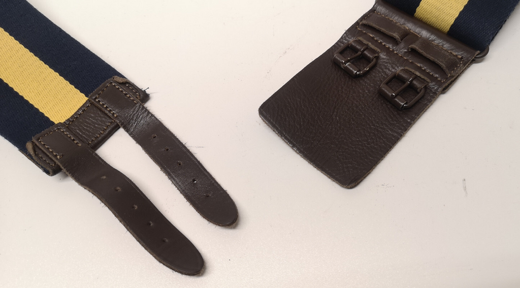 PWRR Stable Belt Issue 75mm Width Double Leather Straps & Buckles Fits Max 40"