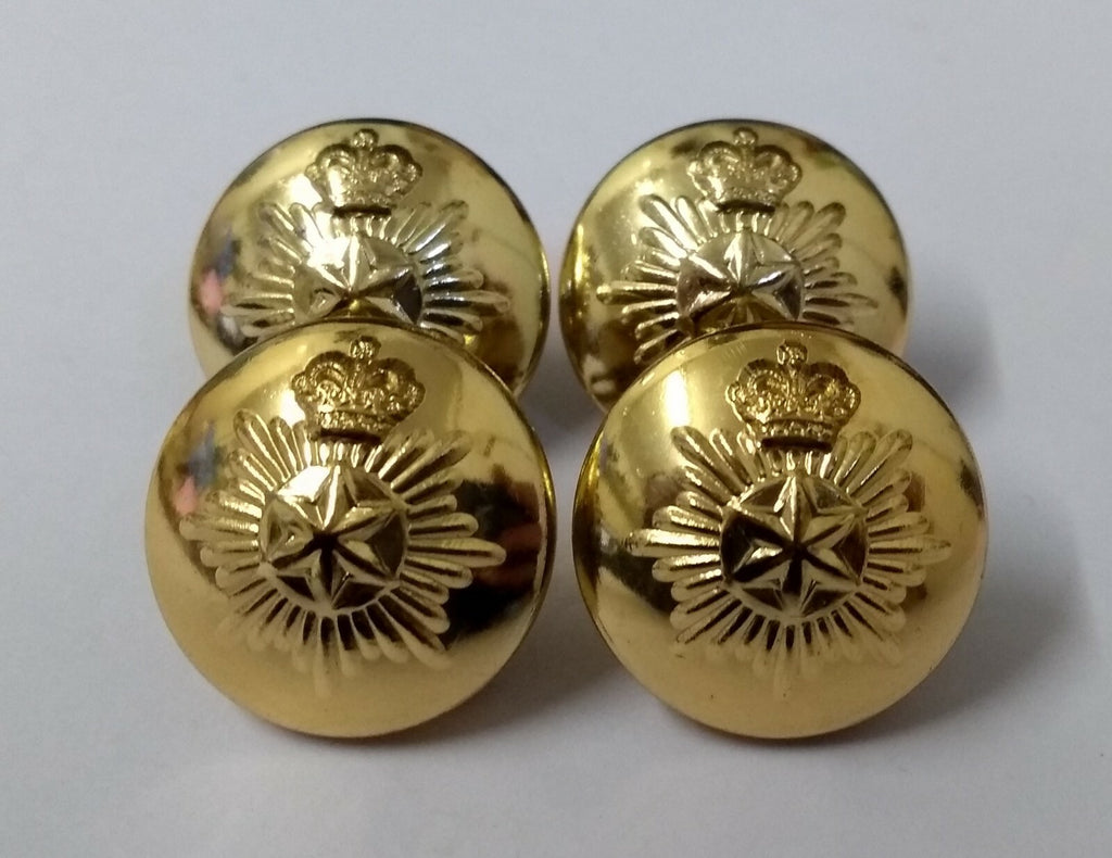 Flora Marching Band Insignia Dress Uniform Ring Back Buttons 1 Set of 10 Buttons