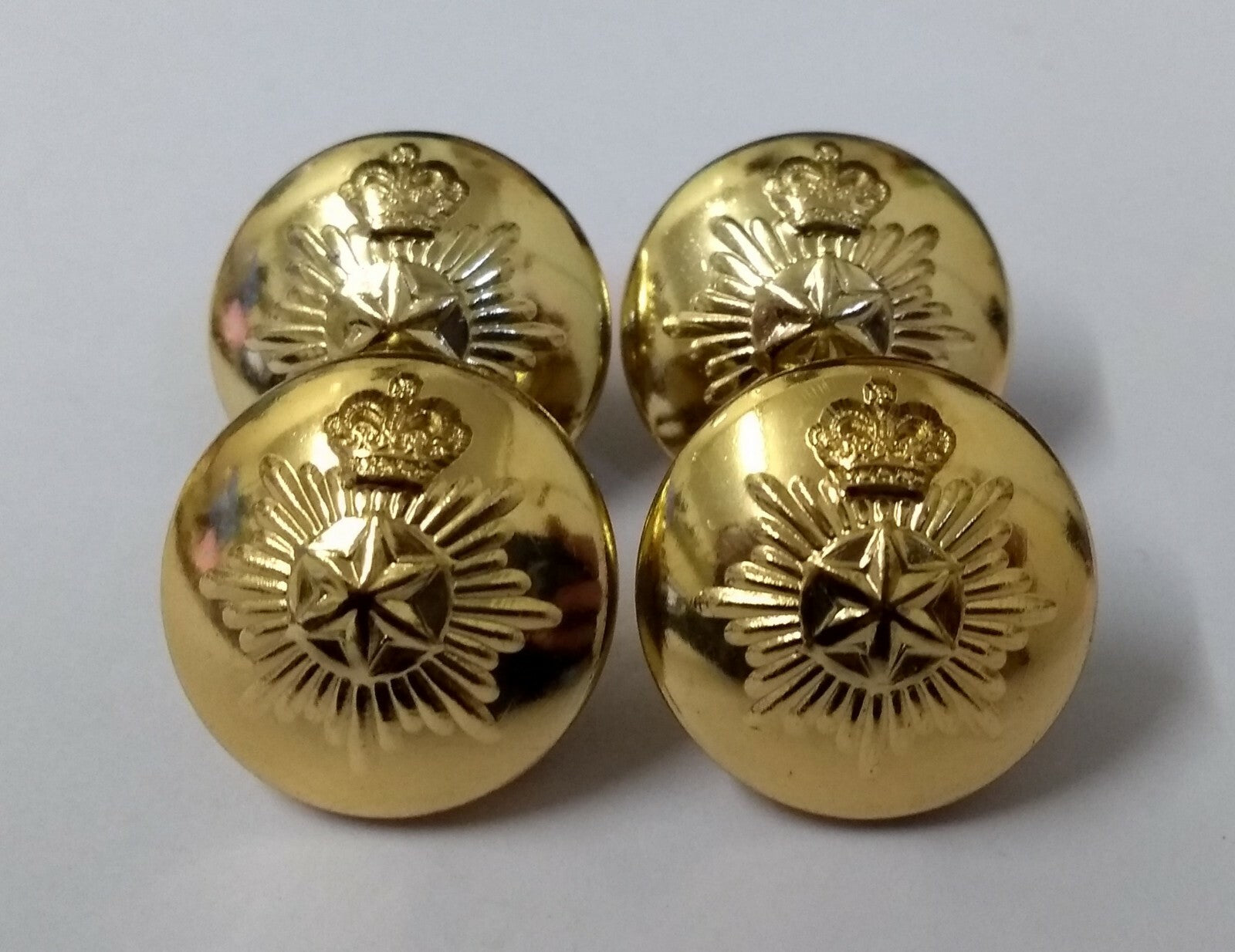 Flora Marching Band Insignia Dress Uniform Ring Back Buttons 1 Set of 10 Buttons