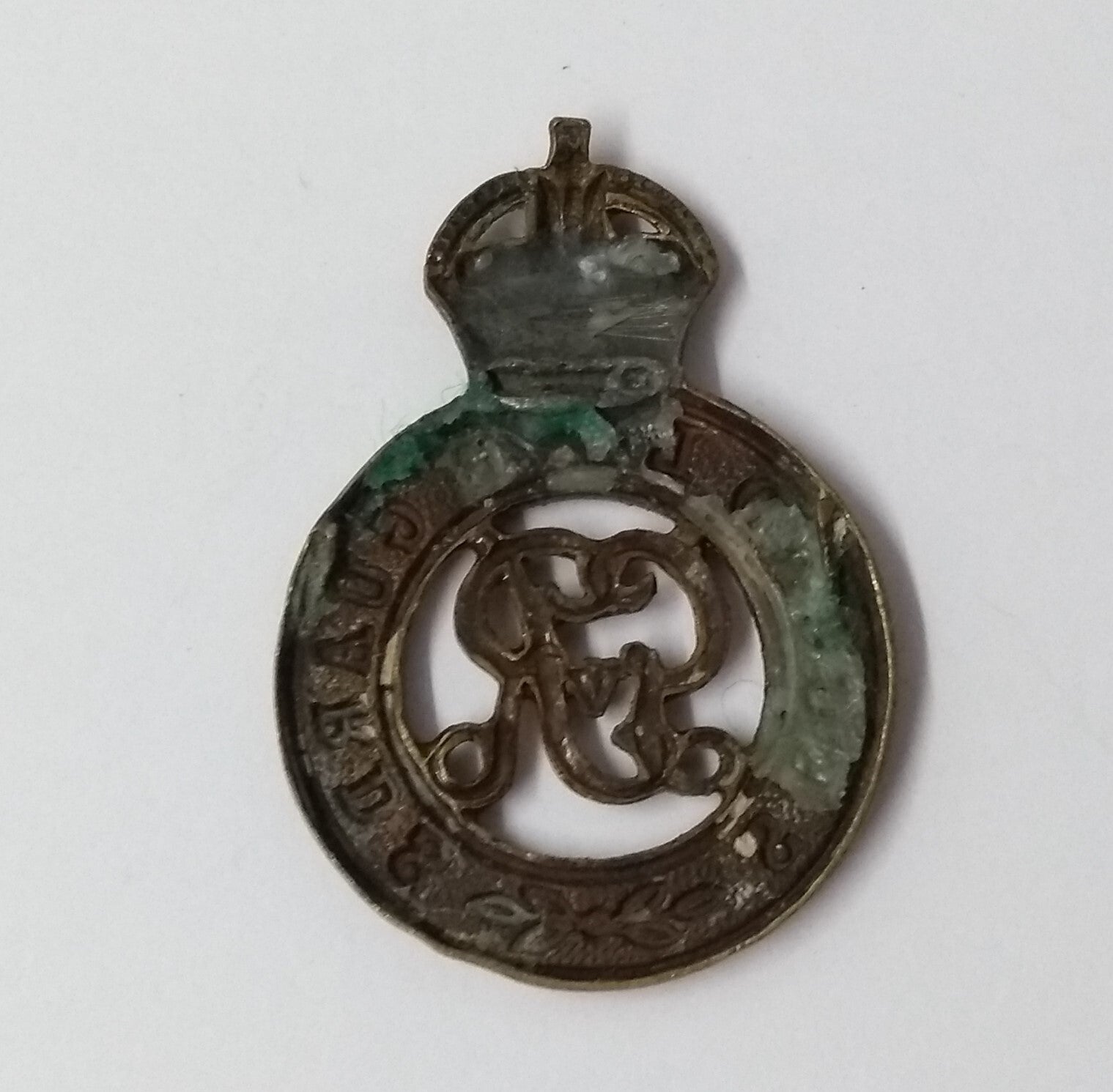 Vintage Kings Crown Second Regiment of Life Guards Metal Insignia Badge