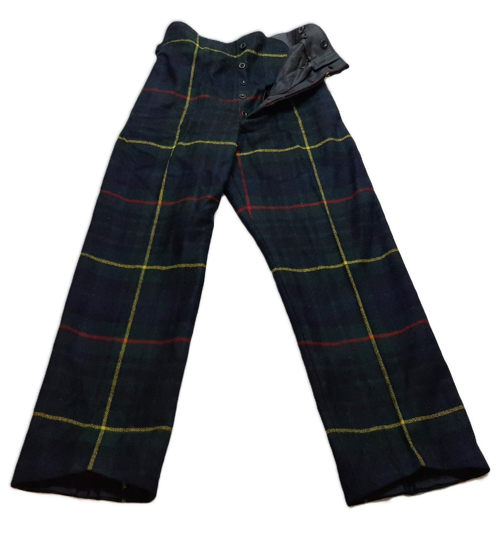 Vintage Army Trews No8 British Scottish Tartan Hunting Stewart SDG QVS Pattern