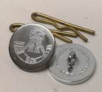Blazer Buttons Engraved with Light Infantry Insignia 24L Chrome / Silver x20
