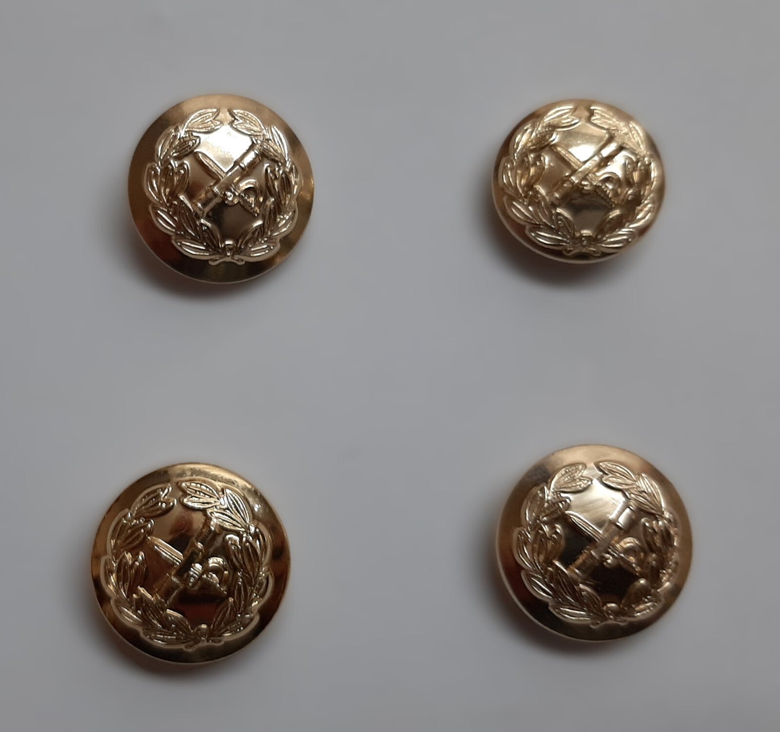 General Officer Buttons 22L Small Size British Army Sword & Baton Insignia X4