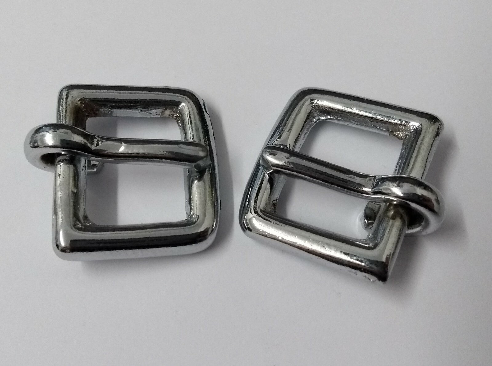 Genuine British Issue Chrome Buckles for Leather Straps x 2 New