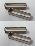 Genuine British Hi Sheen Chrome 1 1/4" Cross Strap Keepers X4 STD234
