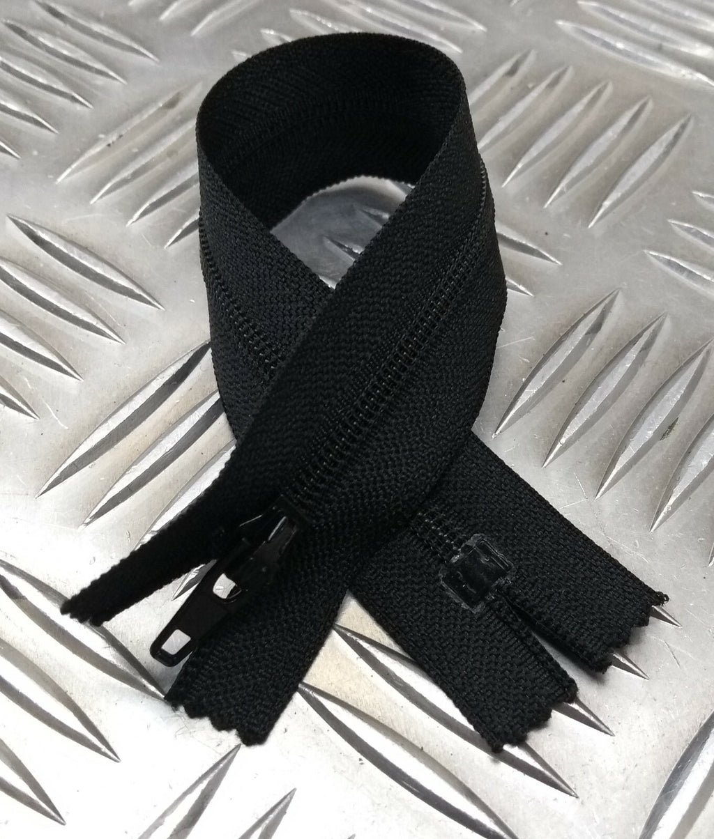 Genuine British YKK 19.5cm Closed End Black Zip / Zipper