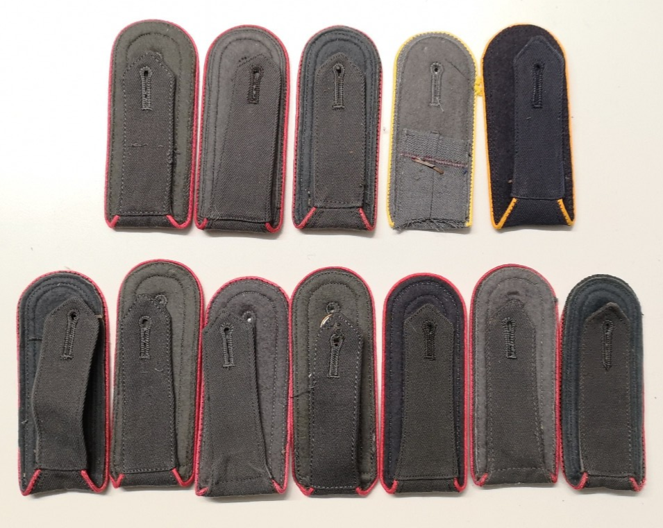 German Shoulder Boards Braided Epaulettes Various Colours & Ranks 12pcs