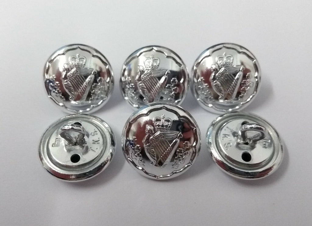 Genuine British Army The Royal Irish Rangers Silver Coloured Buttons 30L x25