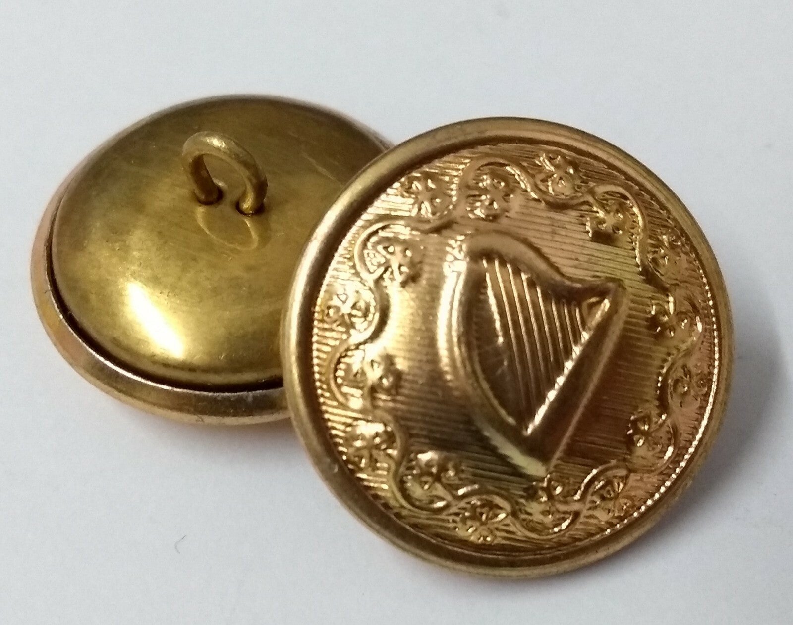 Harp Buttons With Decorative Border looped back ring Type ASBT193 X6