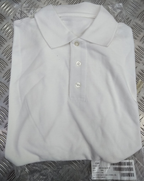 Short Sleeve White Shirt Utility Polo Style Physical Training PT 104cm Large NEW