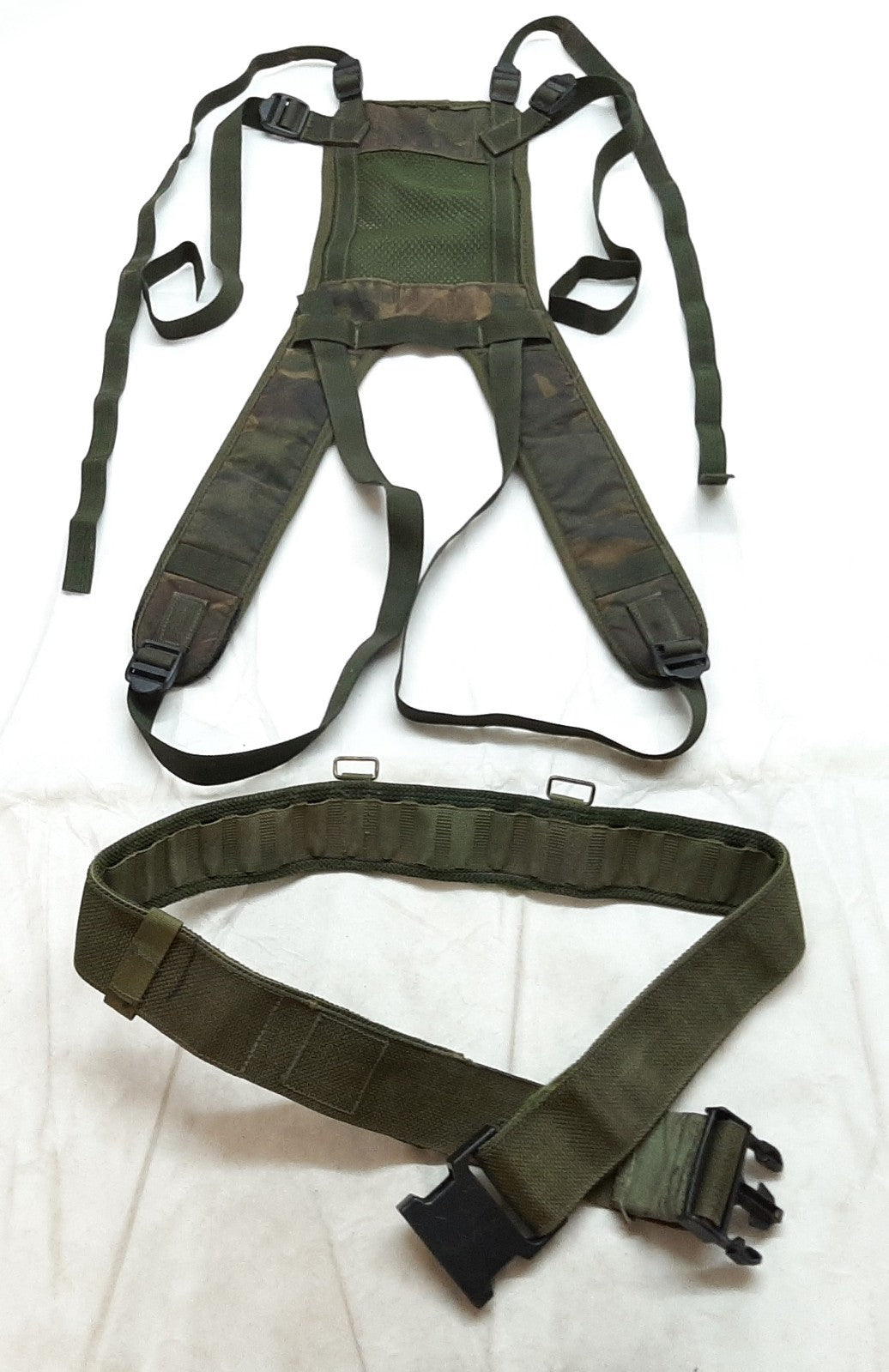 DPM Yoke & OD Green Waist Belt British Army Assault webbing Infrared Reflective