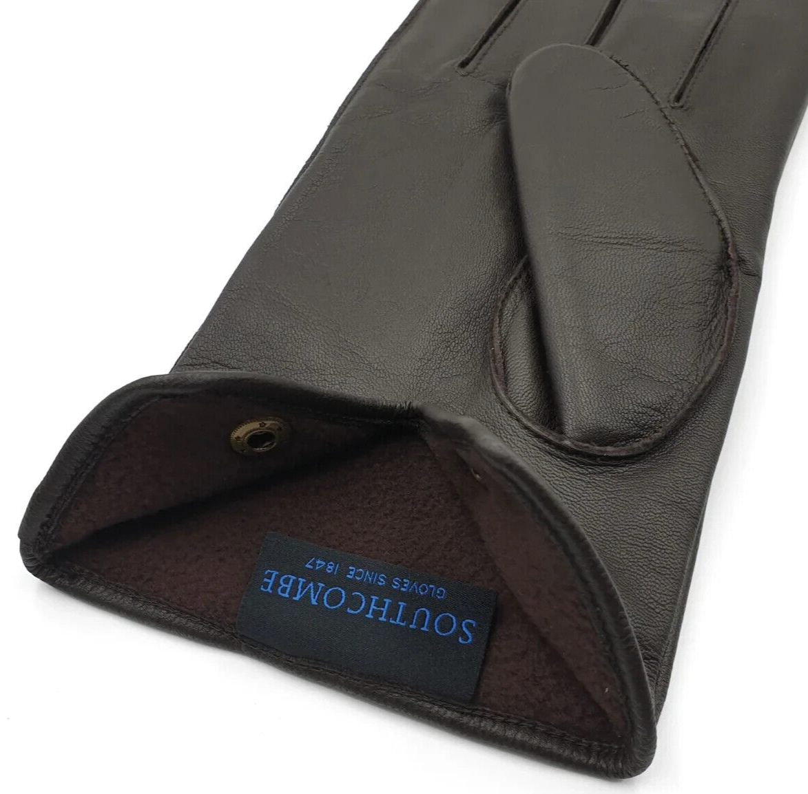 Southcombe Norton Brown 3 Dart Lined Leather Gloves Men's Size Medium