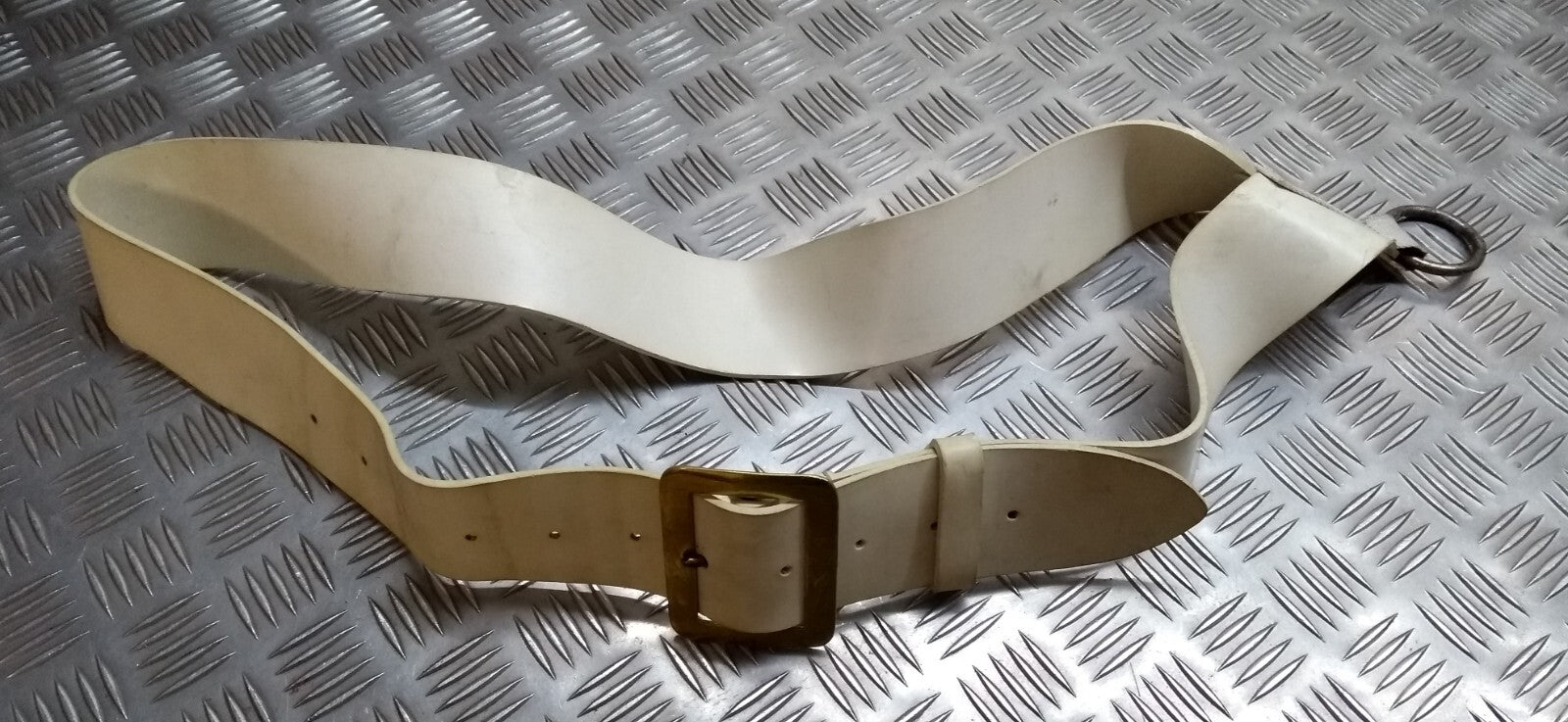 White Sling Drum Strap PVC British & Cavalry Type Bandsmen Cross Belt