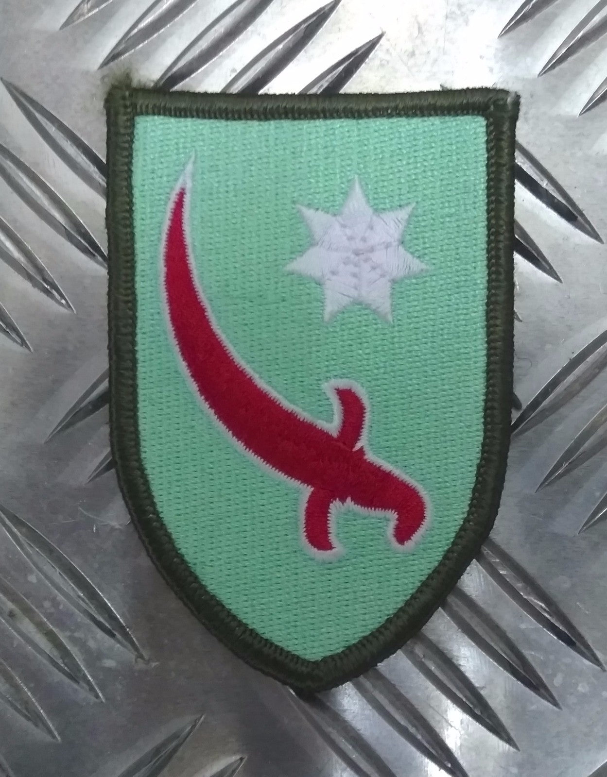 US Insignia Patch Red Sword White Star Persian Gulf Command WWII Style
