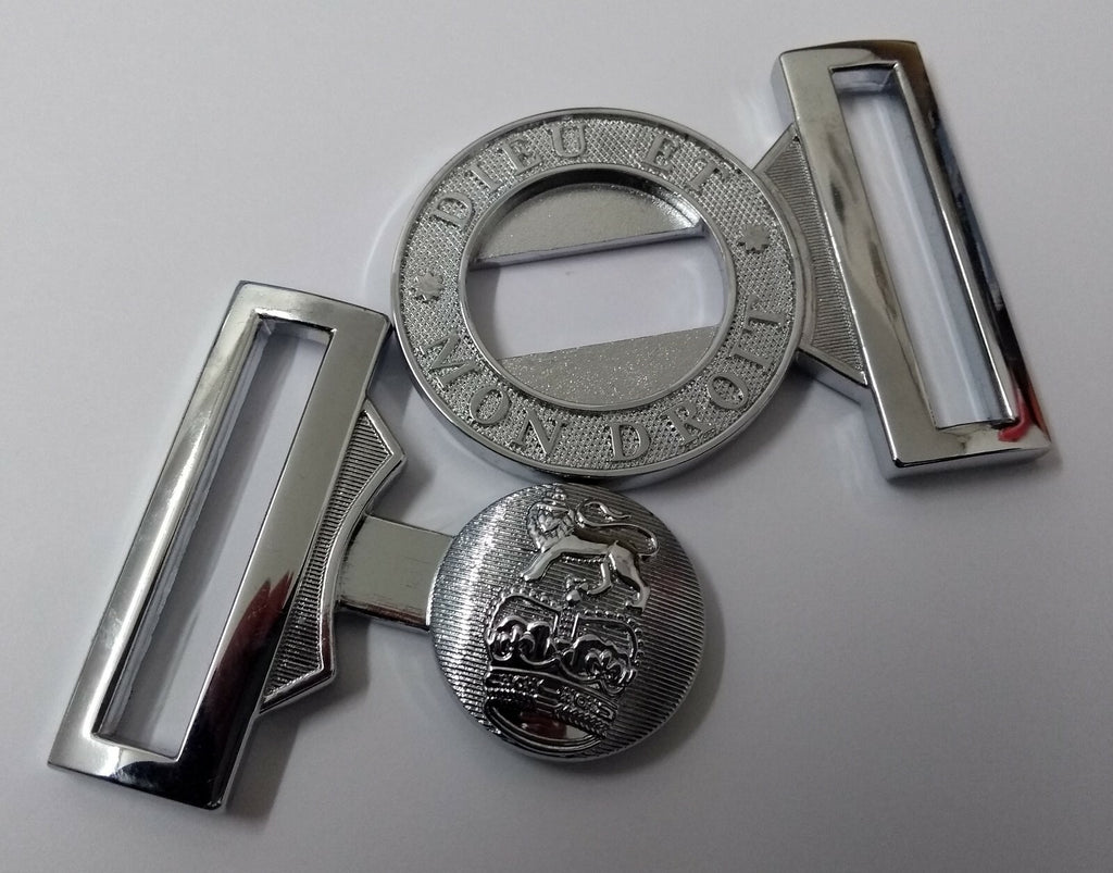 Genuine Issue "DIEU ET MON DROIT" Ceremonial Chrome Buckle Locket SMF1