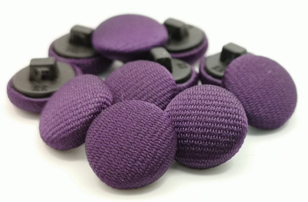 Purple Fabric Covered Buttons Line Pattern 22L x12