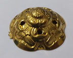 Rose Top Brass Coloured 3 Prong Fixings Headwear Rosette Decoration UK Made