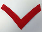 Genuine British Issue Gold Wire 1 Bar Chevron On Scarlet Felt