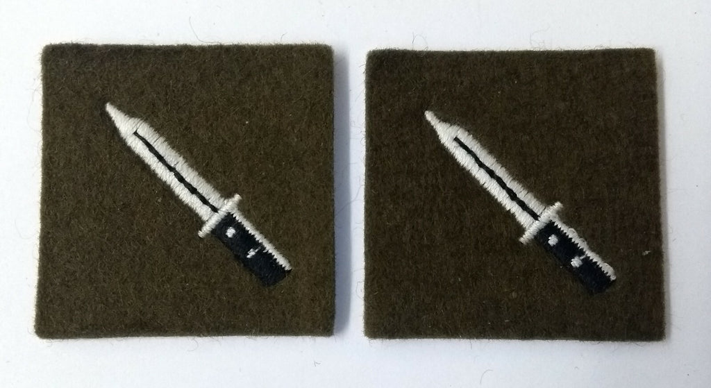 Genuine British No2 Khaki Army Class 1 Soldier Skills Badge C1 1 Pair ASPS249