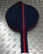Stable Belt Material Two Tone Blue with Red Stripe Width Custom Lengths 64mm