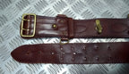 Vintage Sam Browne Belt Brown Leather Belt Set And Cross Over Strap Complete
