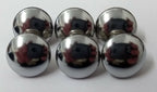 Genuine Vintage Chrome Half Ball Dome Dress Buttons 22L X 25 Buttons ASBT143