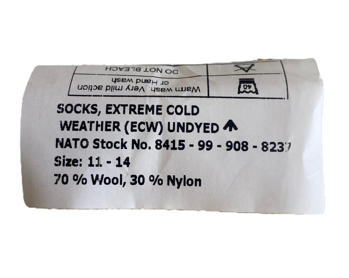 ECW Arctic Socks British Extreme Cold Weather General Service Hosiery - NEW