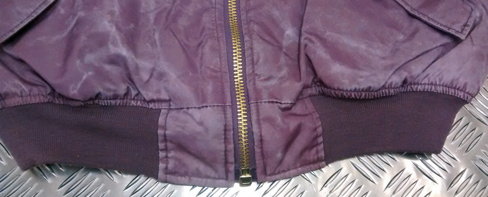 MA1 US Military Style Bomber Jacket Maroon Stone Washed - NEW
