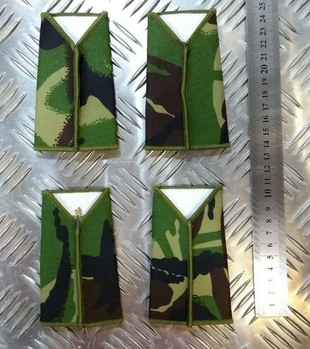 Woodland DPM Camo St. John's School CCF Rank Slides Genuine British Army NEW